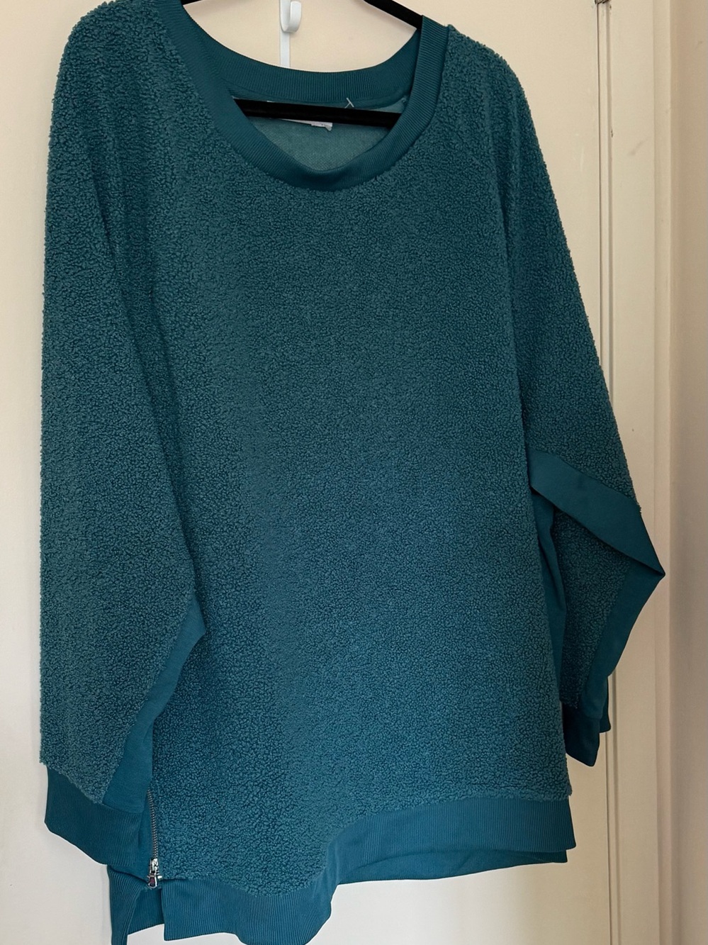 Ricki's Teal Textured Crew Neck Sweater